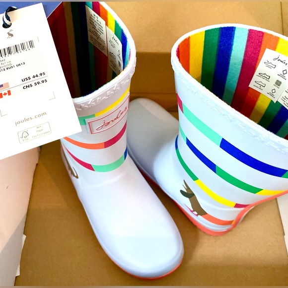 🐸Joules Kids Welly Rain Boots - 🦀 Last 3 in Adorable Styles: Frog Crab Ladybug!🐞 - Picture 13 of 16